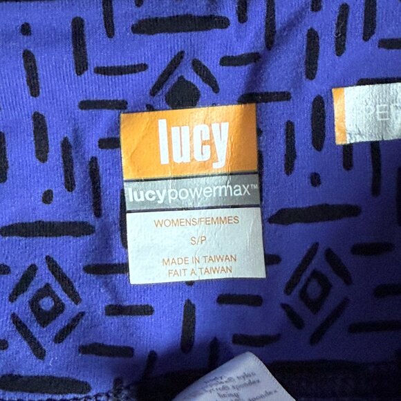 Lucy Powermax High Rise Perfect Core Capri Legging, Size Small, Purple Black Geo - Picture 2 of 8
